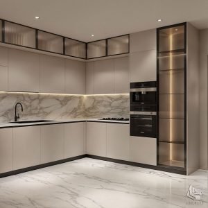 مطابخ بواجهات زجاج بالرياض
